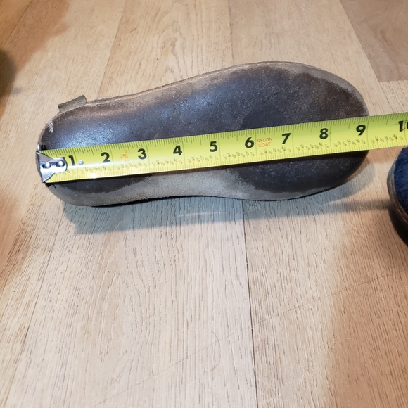 Women's Blue Wool Leather Moccasin Slippers - Picture 5 of 5